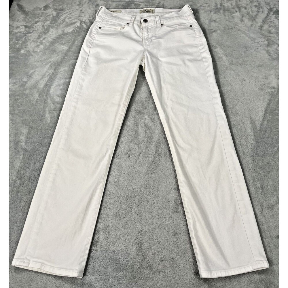 Lucky Brand Molly Crop White Jeans Womens Size 4/27 Midrise Stretch Denim
